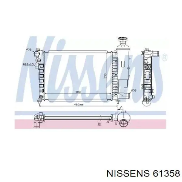 Радиатор 61358 Nissens