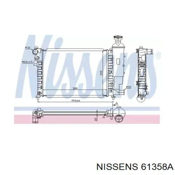 Радиатор 61358A Nissens