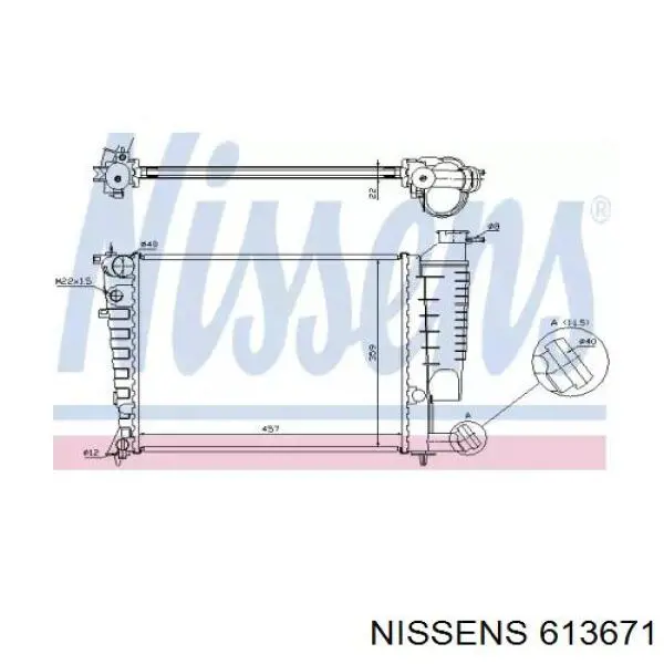 613671 Nissens Радиатор основной