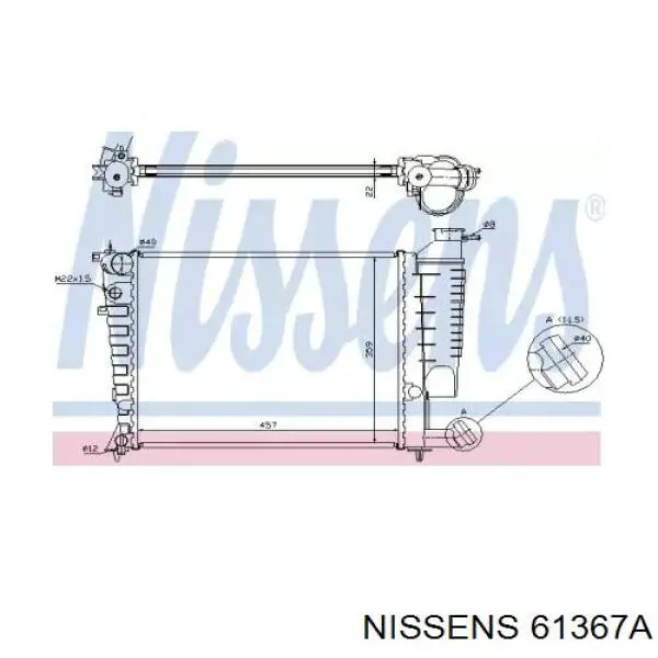 Радиатор 61367A Nissens