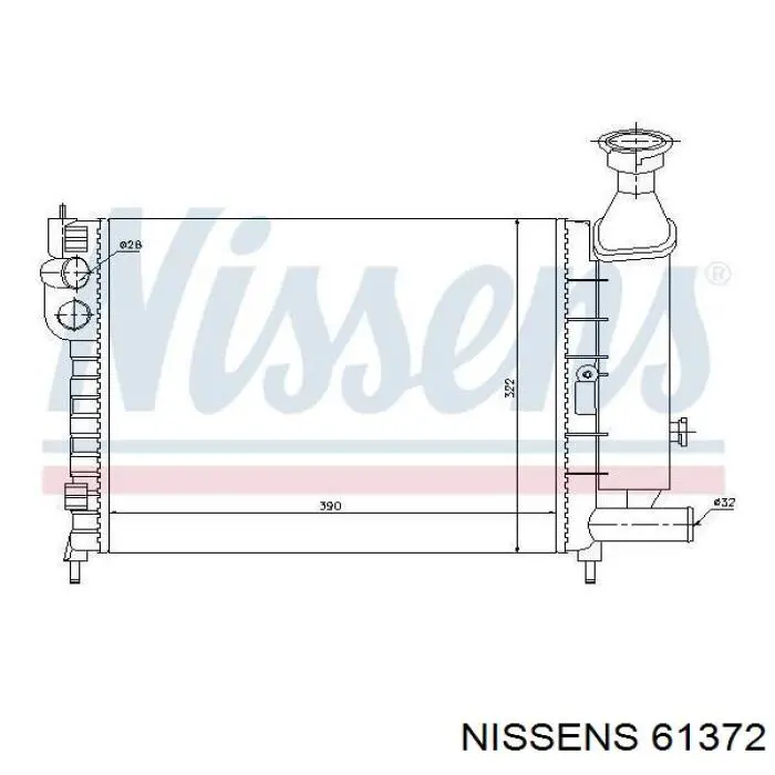 Радиатор 61372 Nissens