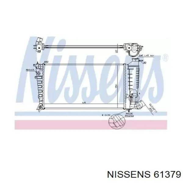 61379 Nissens Радиатор основной