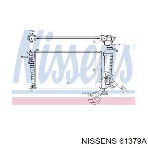 Радиатор 61379A Nissens