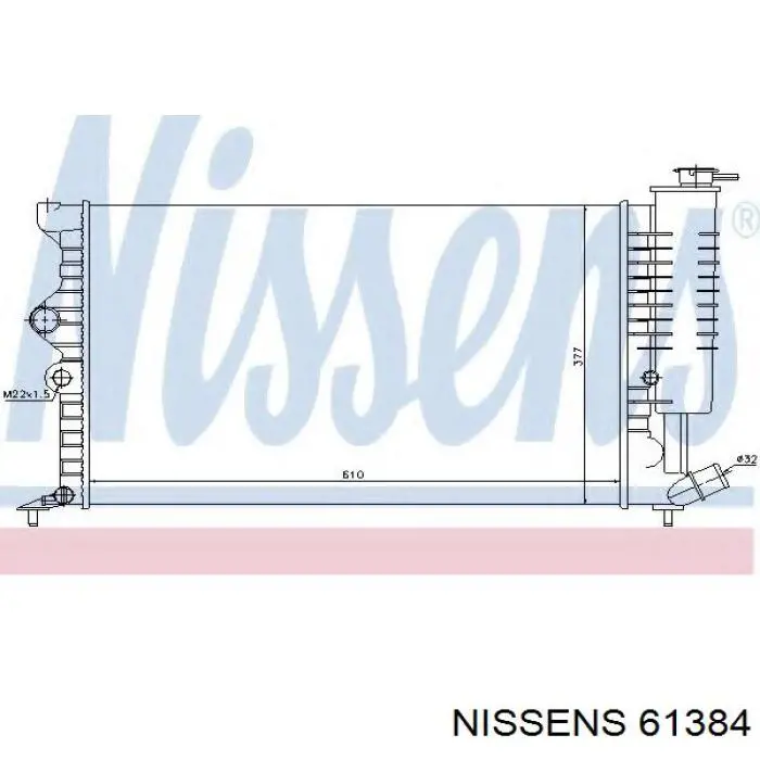 Радиатор 61384 Nissens