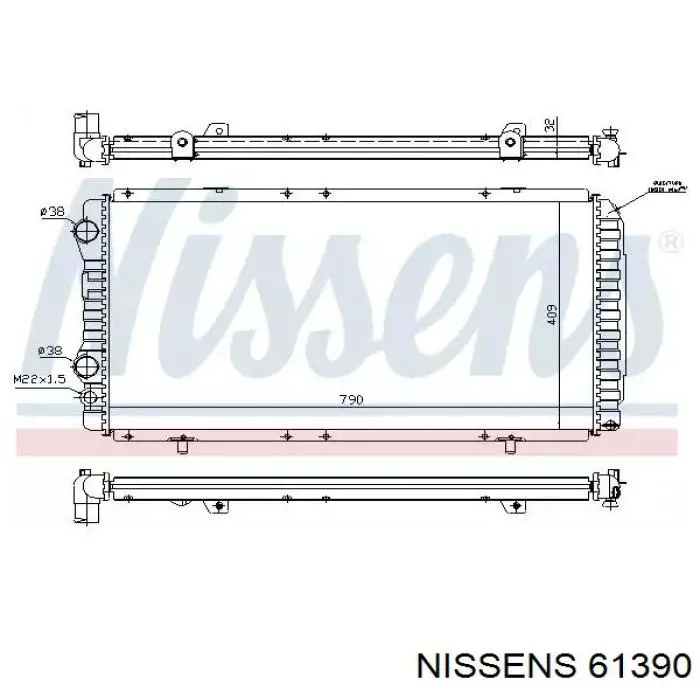 Радиатор 61390 Nissens