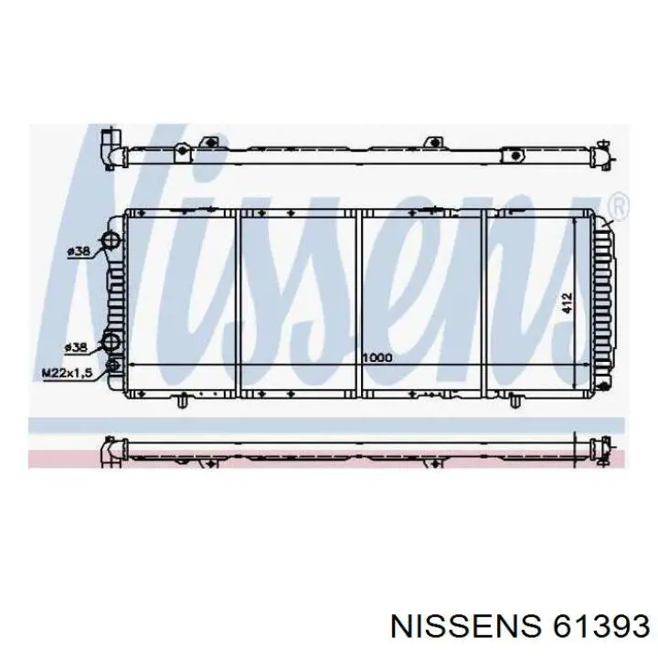 Радиатор 61393 Nissens