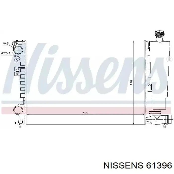 Радиатор 61396 Nissens