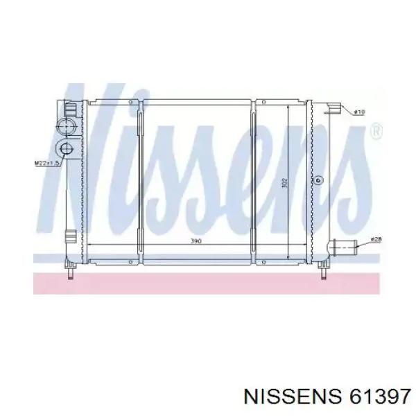 Купить 61397 Nissens Радиатор водяной