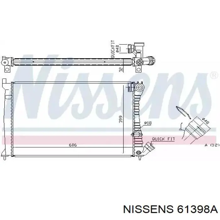 Радиатор 61398A Nissens