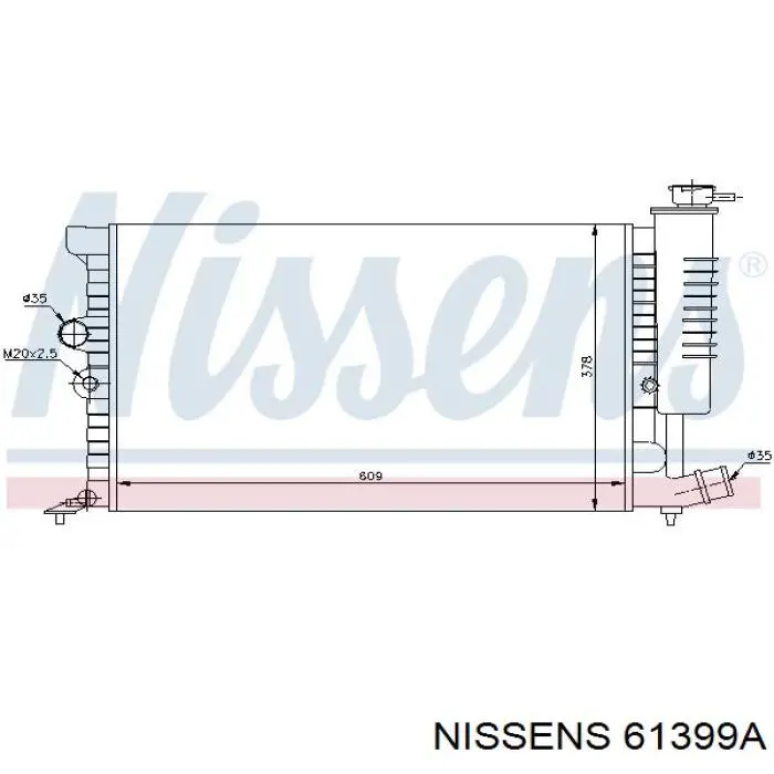 Радиатор 61399A Nissens