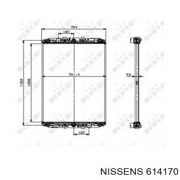 Радиатор 614170 Nissens