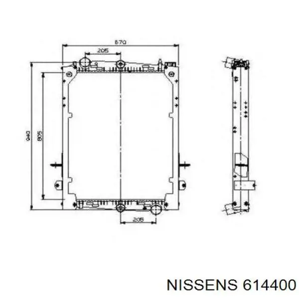 Радиатор 614400 Nissens