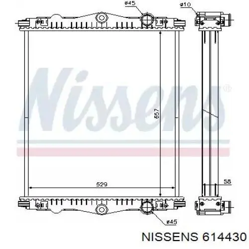 Радиатор 614430 Nissens