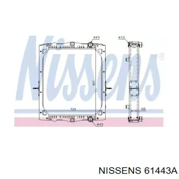 Радиатор 61443A Nissens