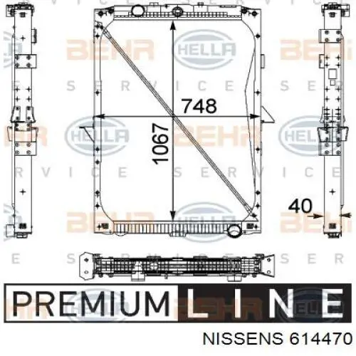 Радиатор охлаждения двигателя Nissens 614470 цена, от 361.49 USD