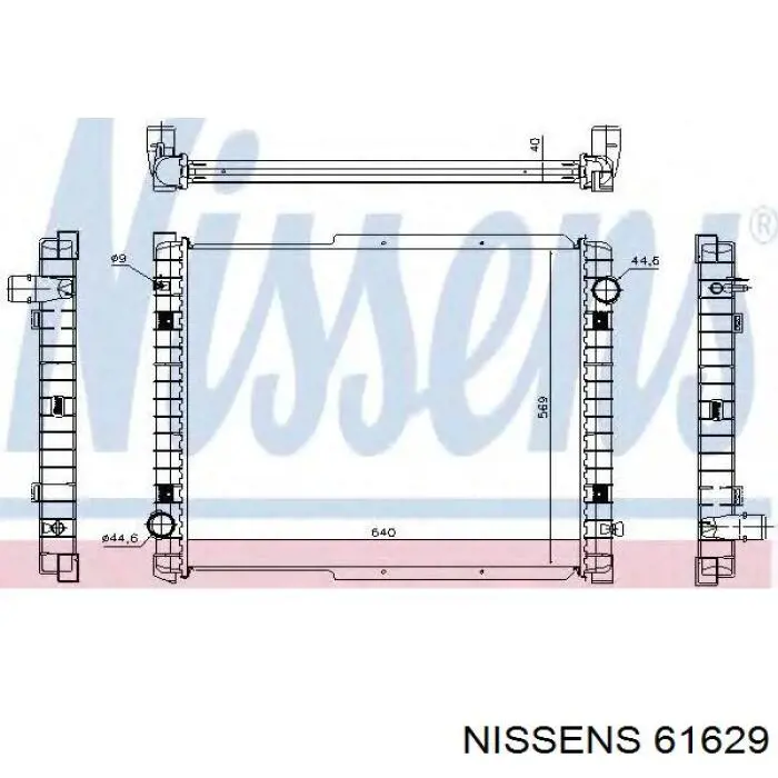 61629 Nissens Радиатор основной