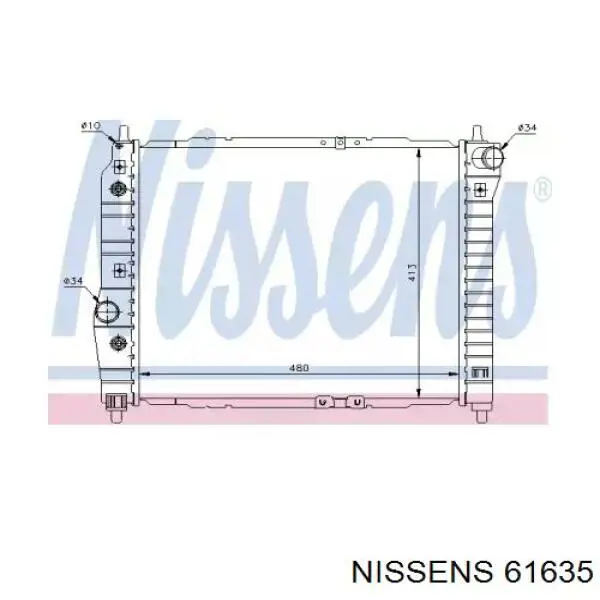 61635 Nissens радиатор