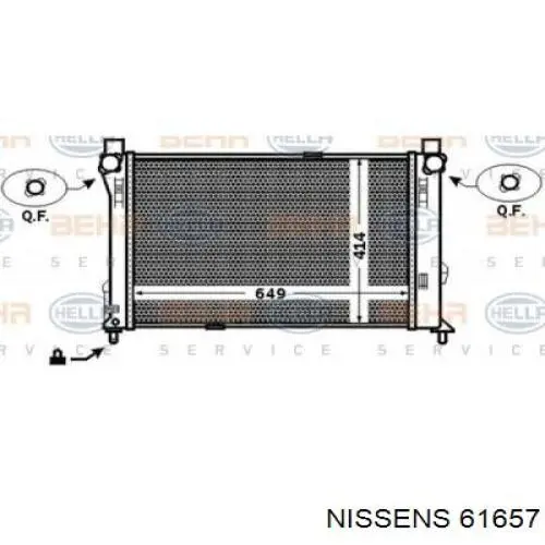Радиатор охлаждения двигателя Nissens 61657 цена, от 42.07 USD