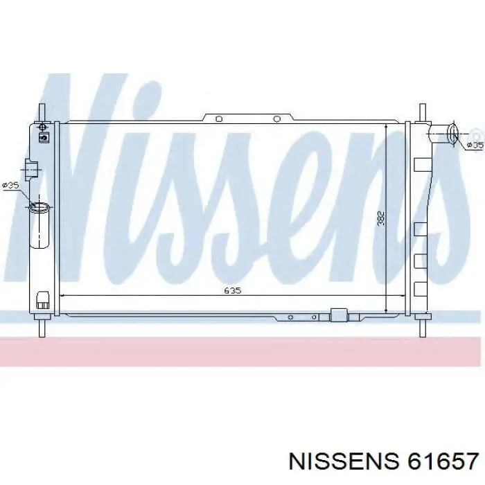 Купить 61657 Nissens Радиатор водяной