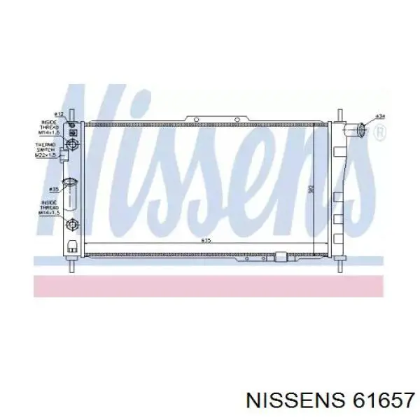 61657 Nissens радиатор