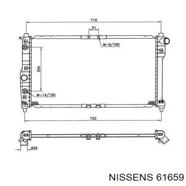 Радиатор 61659 Nissens