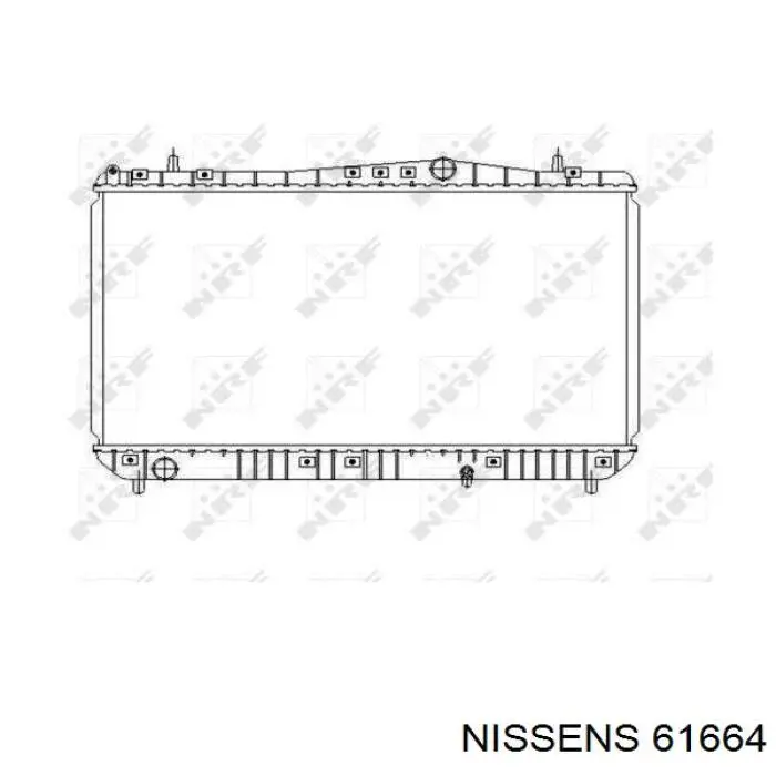 Радиатор охлаждения двигателя Nissens 61664 цена, от 105.43 USD