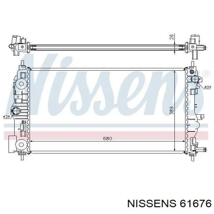 61676 Nissens радиатор