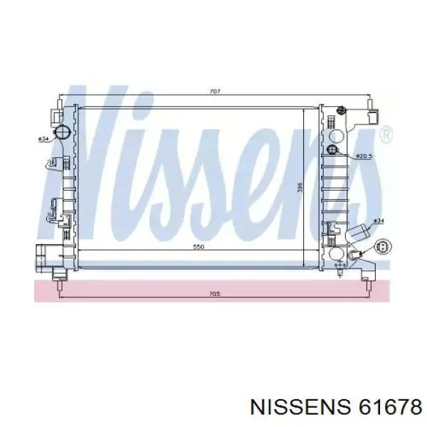 Радиатор 61678 Nissens