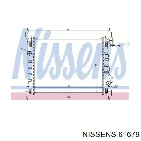 Радиатор 61679 Nissens