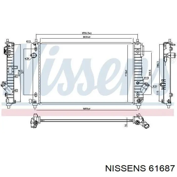 61687 Nissens радиатор