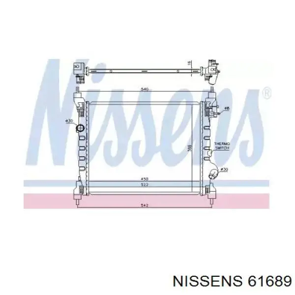 Радиатор 61689 Nissens