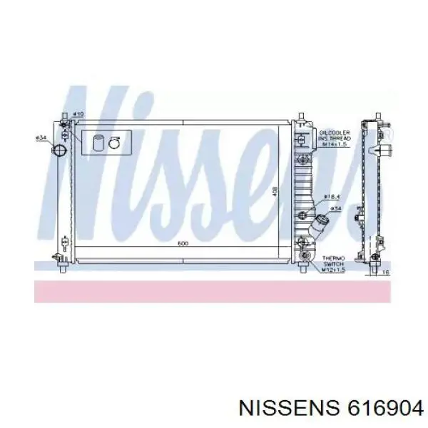 Радиатор 616904 Nissens