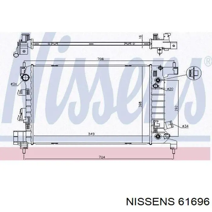 61696 Nissens радиатор