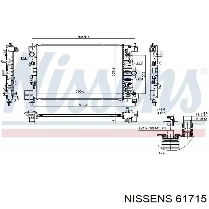 Радиатор 61715 Nissens