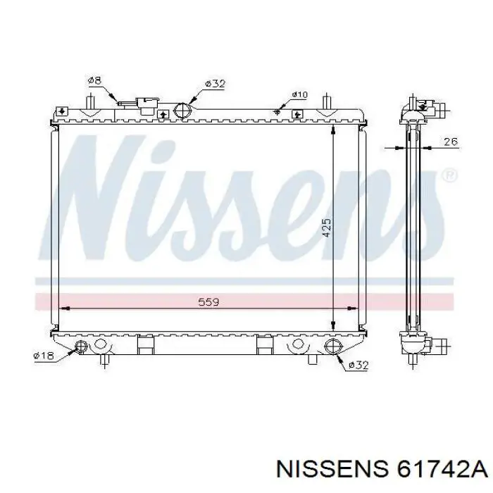 61742A Nissens радиатор