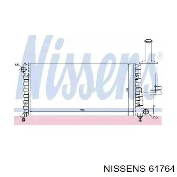 Радиатор охлаждения Nissens 61764