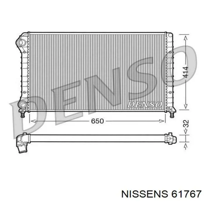 61767 Nissens Радиатор основной