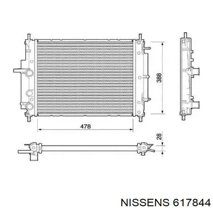 Радиатор 617844 Nissens