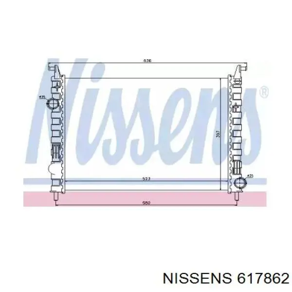 Радиатор охлаждения Nissens 617862