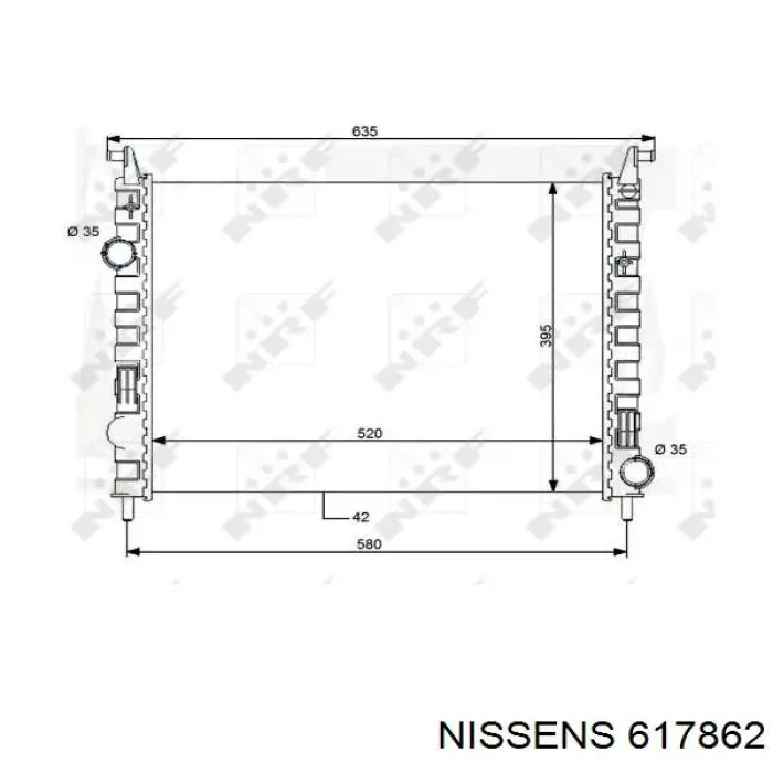 617862 Nissens Радиатор основной