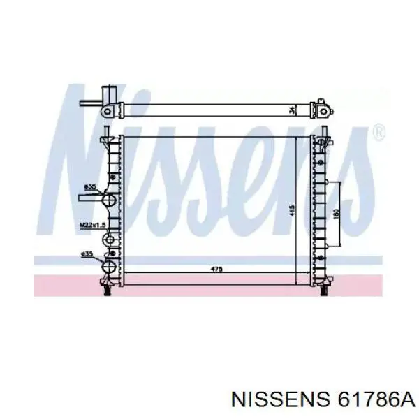 61786A Nissens радиатор