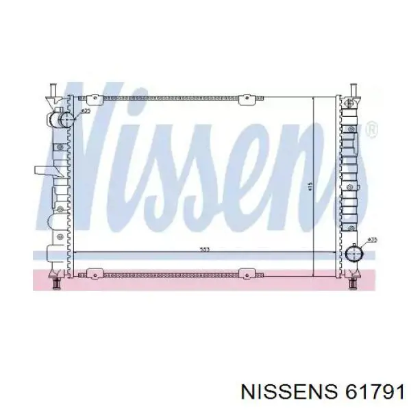 Радиатор 61791 Nissens