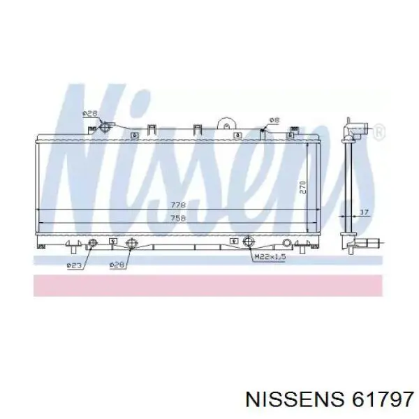 Радиатор 61797 Nissens