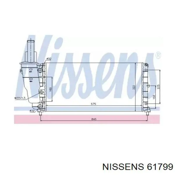 Радиатор 61799 Nissens