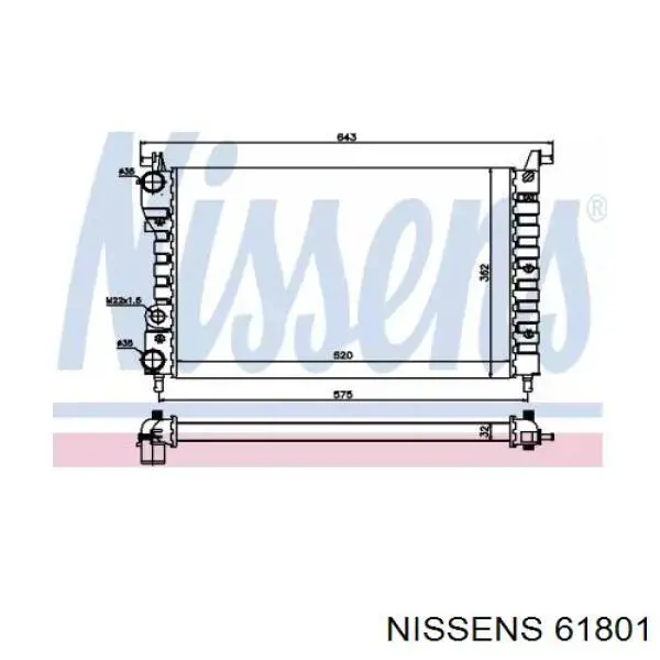 Радиатор 61801 Nissens