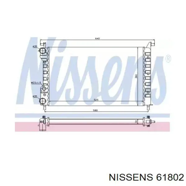 Радиатор 61802 Nissens