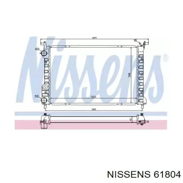 61804 Nissens радиатор