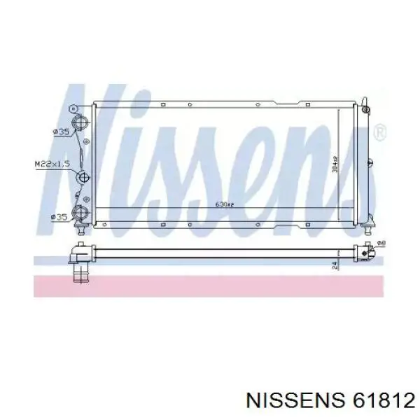 Радиатор 61812 Nissens