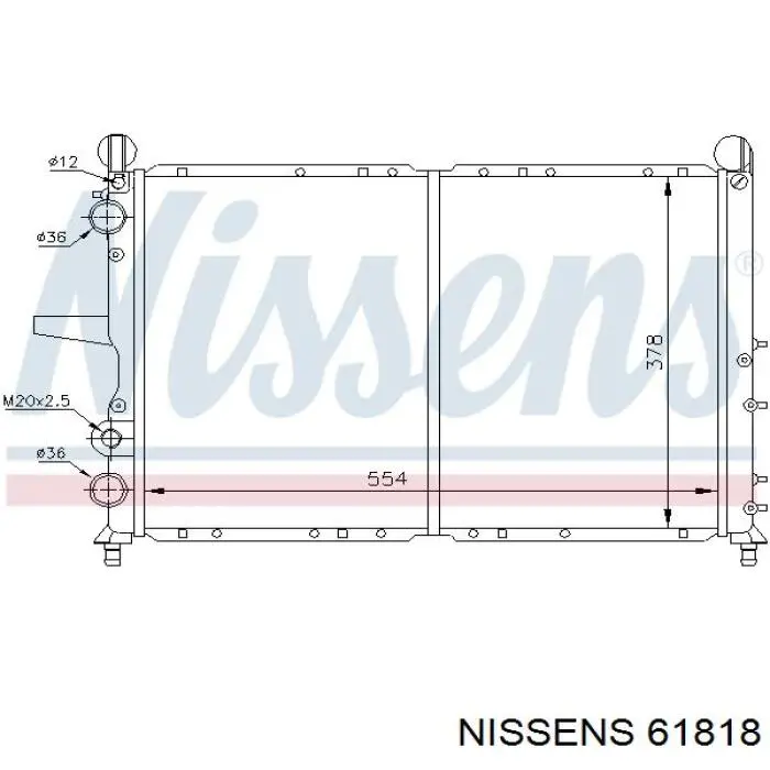 Радиатор 61818 Nissens