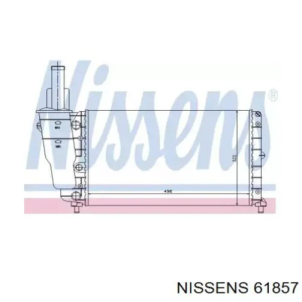 Радиатор 61857 Nissens